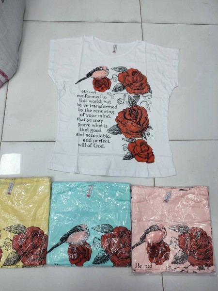Bluzki damskie , size 2-4xl, paczka 12szt,mix kolor