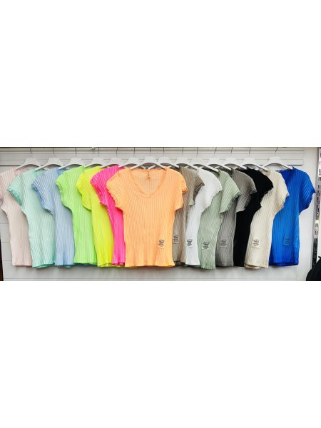 Bluzki damskie Włoskie, size uni, paczka 6szt,mix kolor