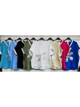 Bluzki damskie Włoskie, size uni, paczka 6szt,mix kolor