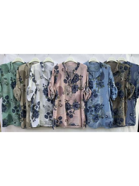 Bluzki damskie Włoskie, size uni, paczka 6szt,mix kolor