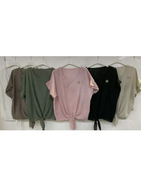 Bluzki damskie Włoskie, size uni, paczka 6szt,mix kolor