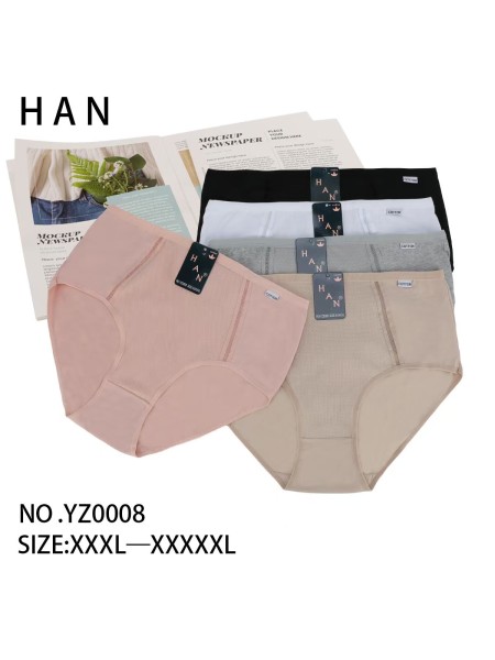 Majtki damskie size 3-5XL, paczka 24szt, mix kolor