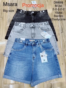 Spodenki jeansowe damskie  M'sara, size M-3XL. paczka 10szt,