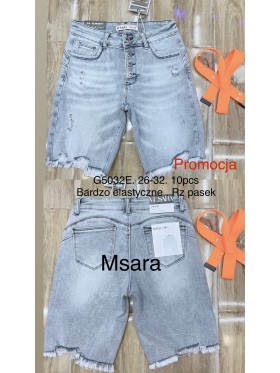Spodenki jeansowe damskie  M'sara, size 26-32. paczka 10szt,