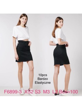 Spódnica krótka Jeansowa damska  , size XS-L. paczka 10szt,