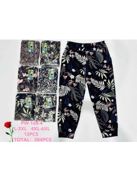 Spodnie damskie , size L-6xl, paczka 12szt, mix kolor
