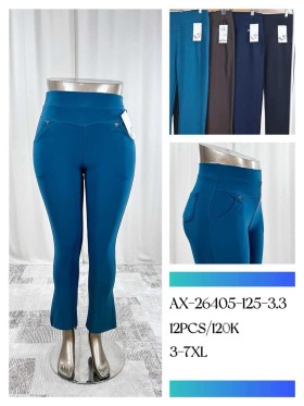 Spodnie damskie , size 3-7xl, paczka 12szt, mix kolor