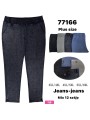 Jeansy damskie , size 3-6Xl, paczka 12szt, mix kolor