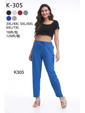 Spodnie damskie , size 3-7XL, paczka 18szt, mix kolor