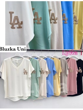 Bluzki damskie Włoski, size uni, paczka 6szt, mix kolor