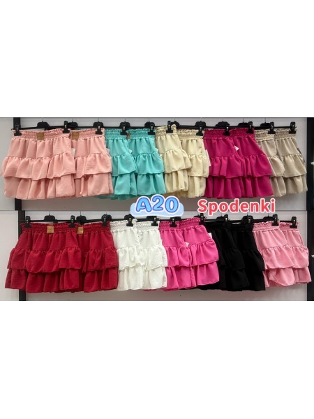 Spodenki damskie Włoski, size uni, paczka 6szt, mix kolor