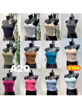 Bluzki damskie Włoski, size uni, paczka 6szt, mix kolor