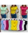 Bluzki damskie Włoski, size uni, paczka 6szt, mix kolor
