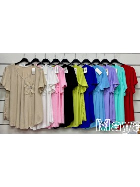 Bluzki damskie Włoski, size uni, paczka 6szt, mix kolor