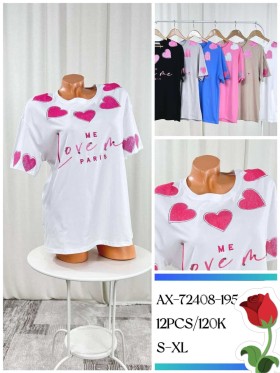 Bluzki damskie , size s-xl, paczka 12szt, mix kolor