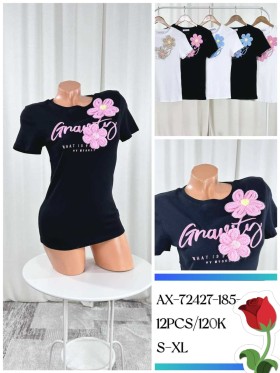 Bluzki damskie , size s-xl, paczka 12szt, mix kolor