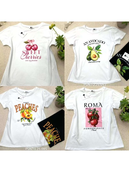 Bluzki damskie wloskie, size uni, paczka 6szt, MIX kolor