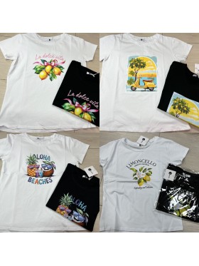 Bluzki damskie wloskie, size uni, paczka 6szt, MIX kolor