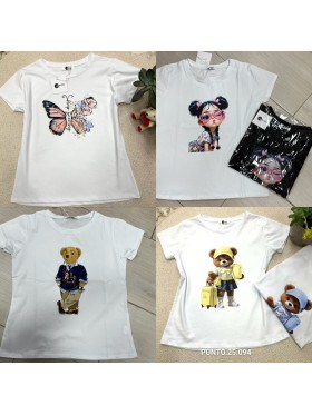 Bluzki damskie wloskie, size uni, paczka 6szt, MIX kolor