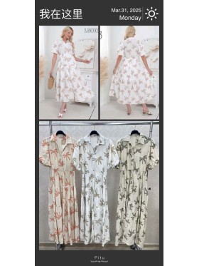 Sukienki damskie wloskie, size uni, paczka 6szt, MIX kolor