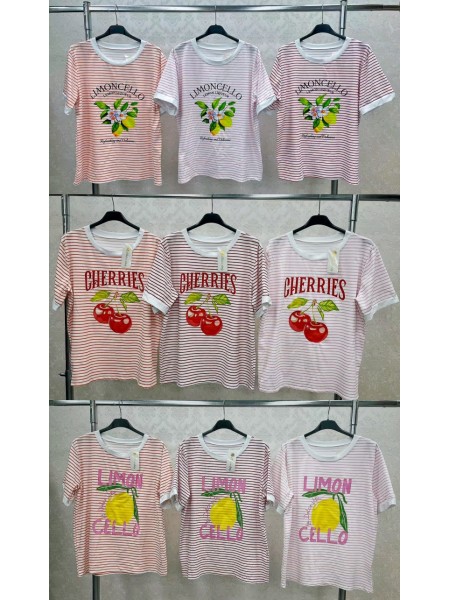 Bluzki damskie wloskie, size uni, paczka 6szt, MIX kolor