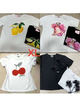 Bluzki damskie wloskie, size uni xl, paczka 6szt, MIX kolor