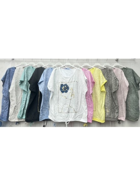 Bluzki damskie wloskie, size uni, paczka 6szt, MIX kolor