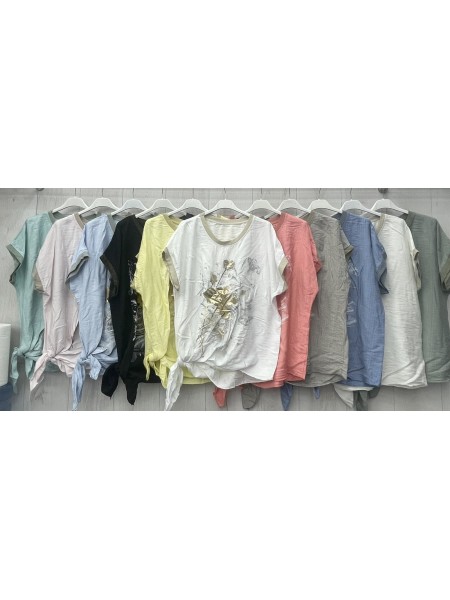 Bluzki damskie wloskie, size uni, paczka 6szt, MIX kolor
