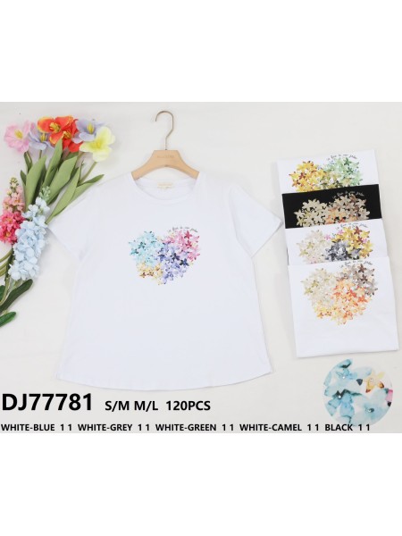 Bluzki damskie tureckie, size s-l, paczka 10szt, MIX kolor