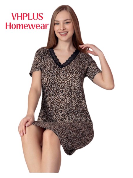 Koszule nocne damskie tureckie, size m-2xl, paczka 6szt, 1kolor