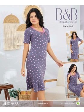 Koszule nocne damskie tureckie, size 2xl-4xl, paczka 9szt, 1kolor