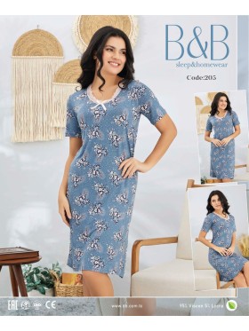 Koszule nocne damskie tureckie, size 2xl-4xl, paczka 9szt, 1kolor