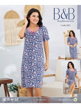 Koszule nocne damskie tureckie, size 2xl-4xl, paczka 9szt, 1kolor