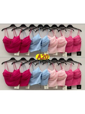 Bluzki damskie Włoski, size uni, paczka 6szt,mix kolor