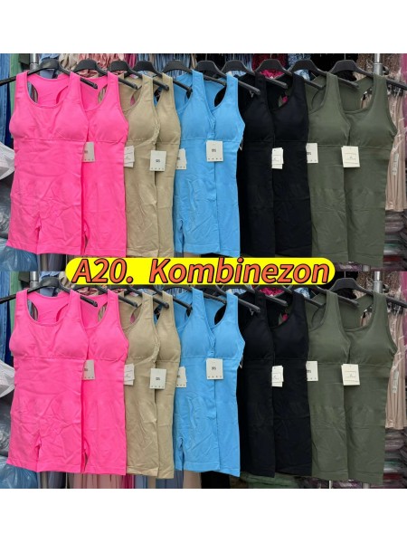 Kombinezony damskie Włoski, size uni, paczka 6szt,mix kolor