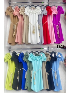Sukienki damskie Włoski, size uni, paczka 6szt,Mix kolor