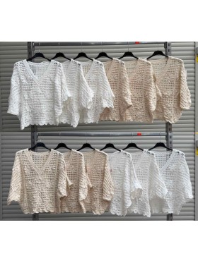Bluzki damskie Włoski, size uni, paczka 6szt,Mix kolor