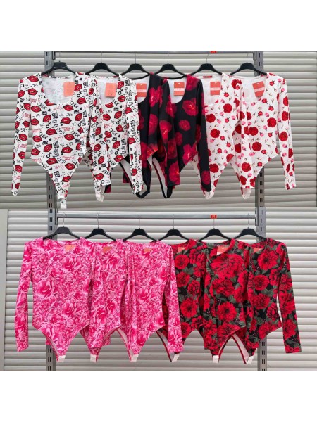 Body damskie Włoski, size uni, paczka 6szt,Mix kolor