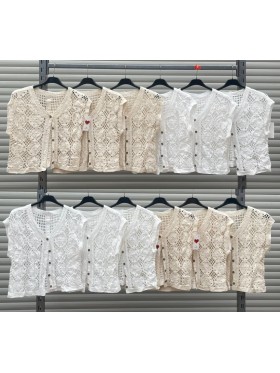 Bluzki damskie Włoski, size uni, paczka 6szt,Mix kolor
