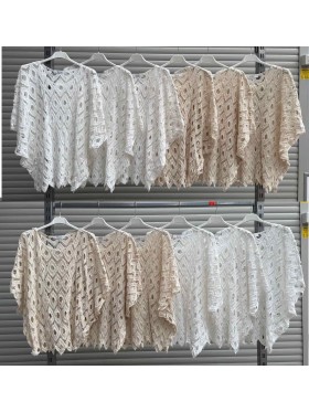 Bluzki damskie Włoski, size uni, paczka 6szt,Mix kolor