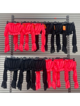 Bluzki damskie Włoski, size uni, paczka 6szt,Mix kolor