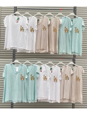 Bluzki damskie Włoski, size uni, paczka 6szt,Mix kolor