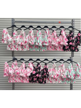 Bluzki damskie Włoski, size uni, paczka 6szt,Mix kolor