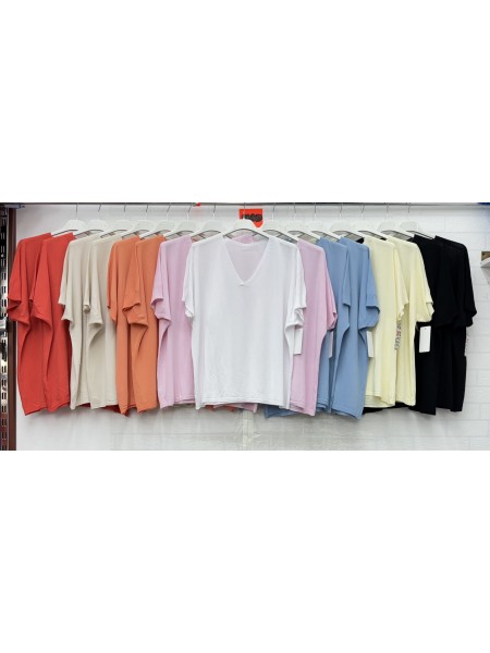 Bluzki damskie Włoski, size uni, paczka 6szt,Mix kolor