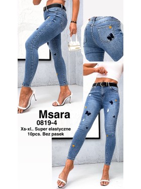 Jeansy damskie  M'sara,size xs-xl, paczka 10szt,