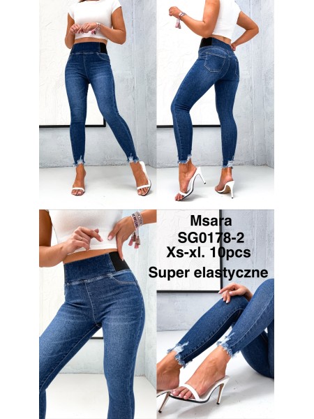 Jeansy damskie  M'sara,size xs-xl, paczka 10szt,