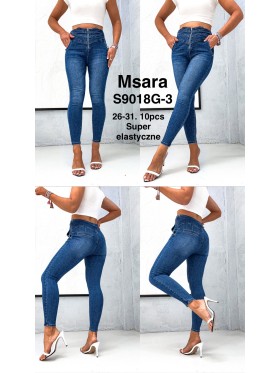 Jeansy damskie  M'sara,size 26-31, paczka 10szt,