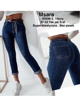 Jeansy damskie  M'sara,size s-xl, paczka 10szt,