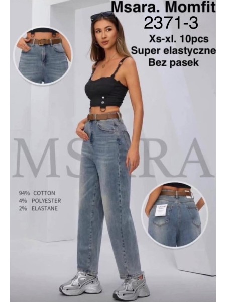Jeansy damskie  M'sara,size xs-xl, paczka 10szt,