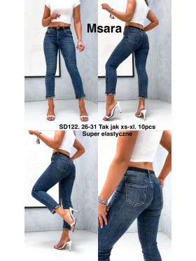 Jeansy damskie  M'sara,size 26-31, paczka 10szt,